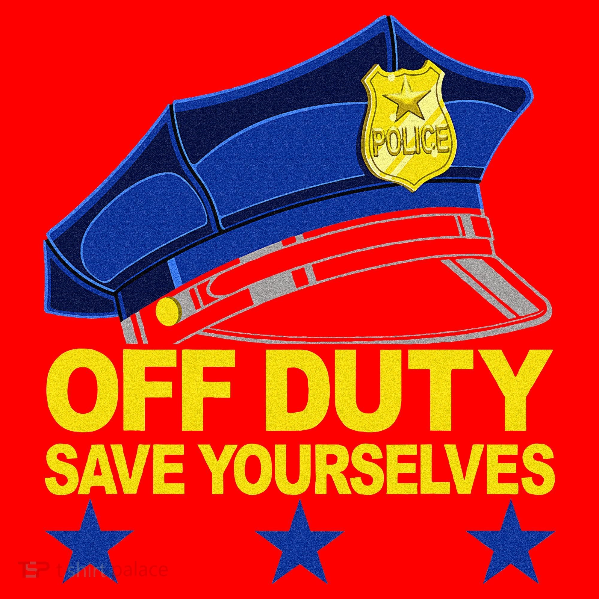 Offduty Save Yourselves Funny Police Officer Cop Santa Hat