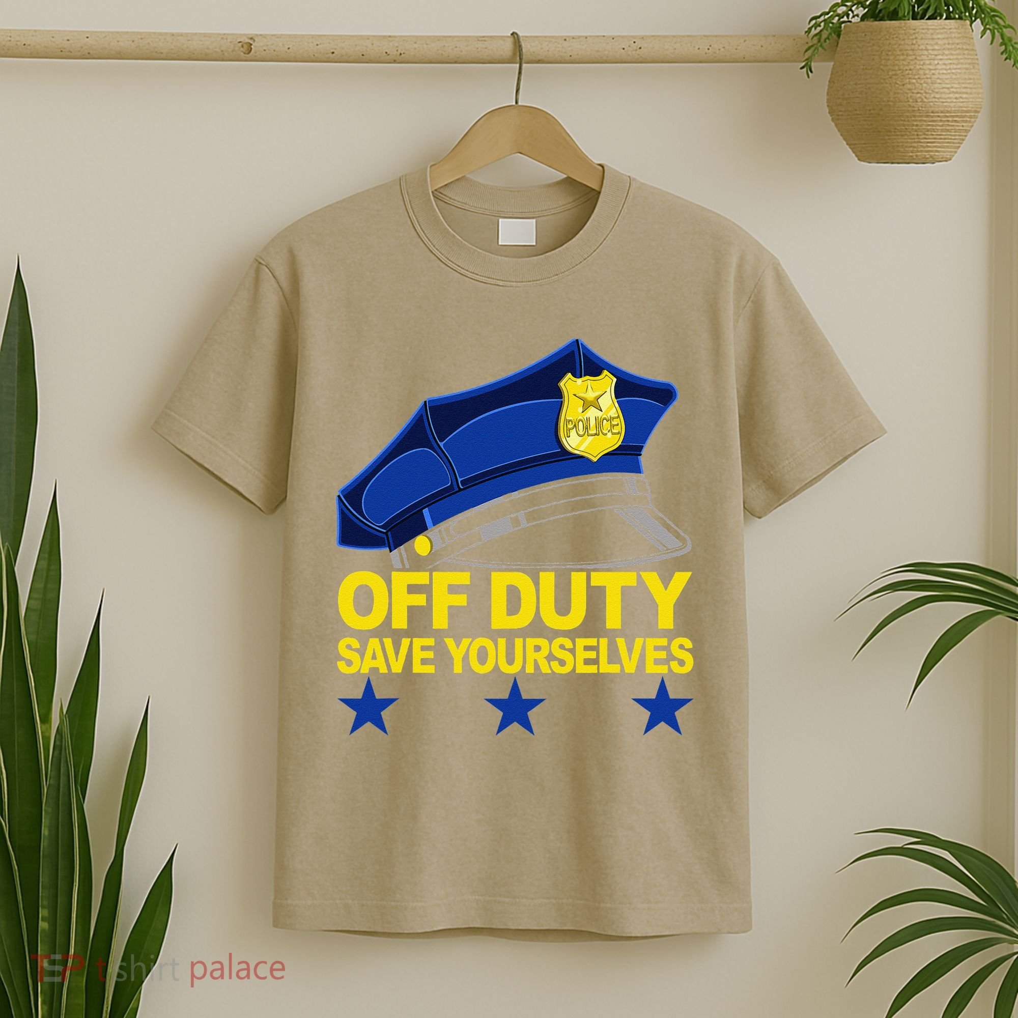 Offduty Save Yourselves Funny Police Officer Cop T-Shirt