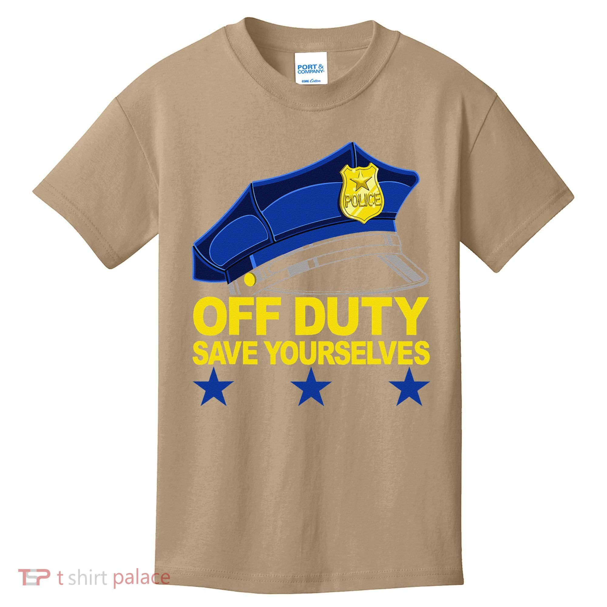 Offduty Save Yourselves Funny Police Officer Cop Kids T-Shirt