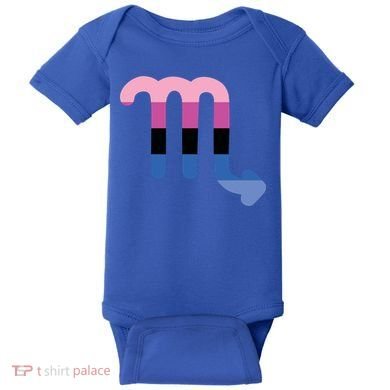 Omnisexual Scorpio Zodiac Sign Omnisexual Pride Flag Cool Gift Baby Bodysuit