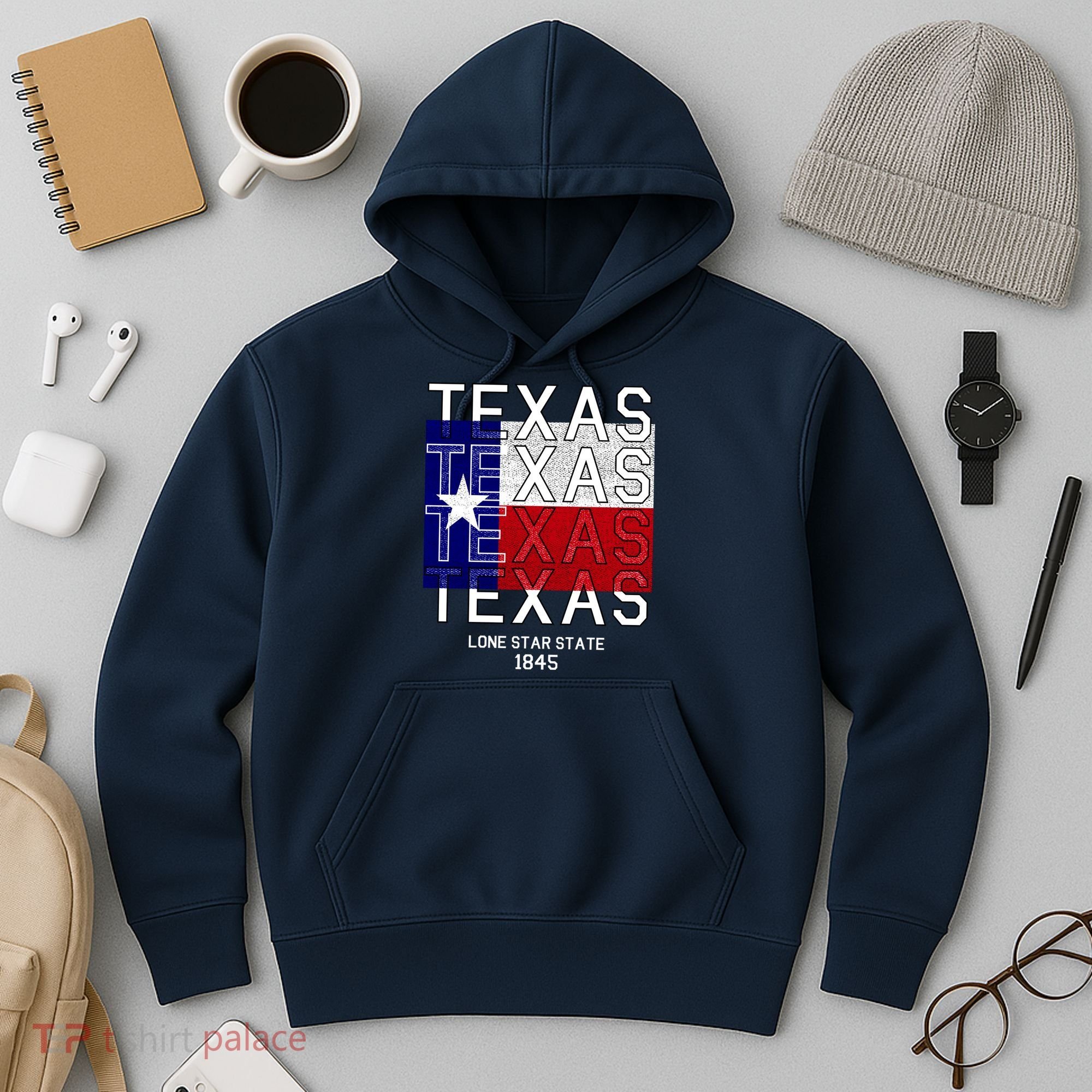 Original Texas 1845 Logo Hoodie