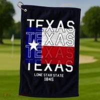 Original Texas 1845 Logo Golf Towel thumb 1