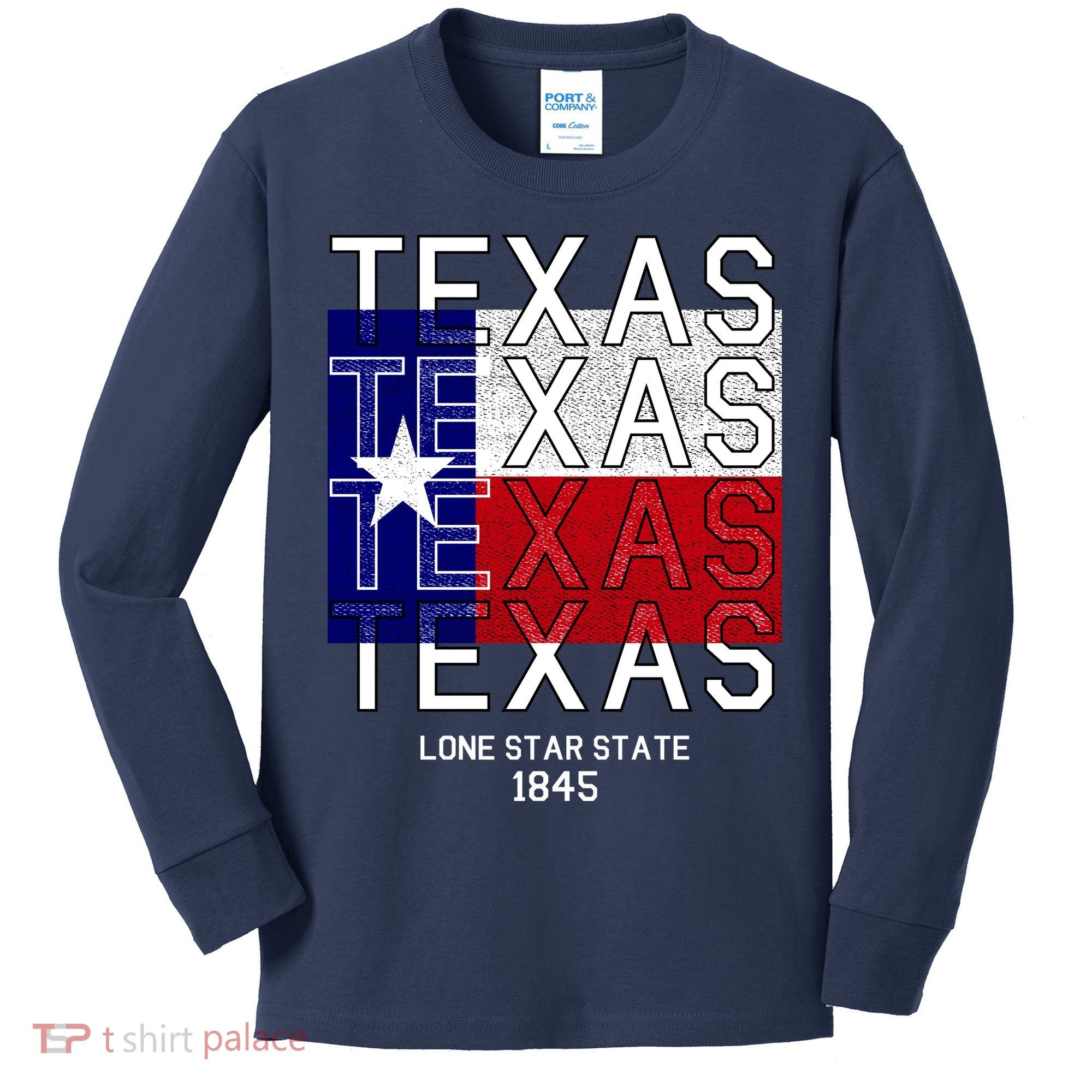 Original Texas 1845 Logo Kids Long Sleeve Shirt