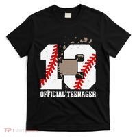 Official Teenager 13th Birthday Baseball 13 Years Old T-Shirt thumb 0
