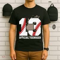 Official Teenager 13th Birthday Baseball 13 Years Old T-Shirt thumb 6