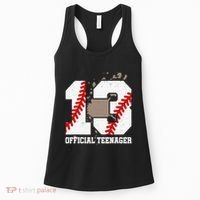 Official Teenager 13th Birthday Baseball 13 Years Old Women's Tank Top thumb 0