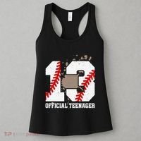 Official Teenager 13th Birthday Baseball 13 Years Old Women's Tank Top thumb 3