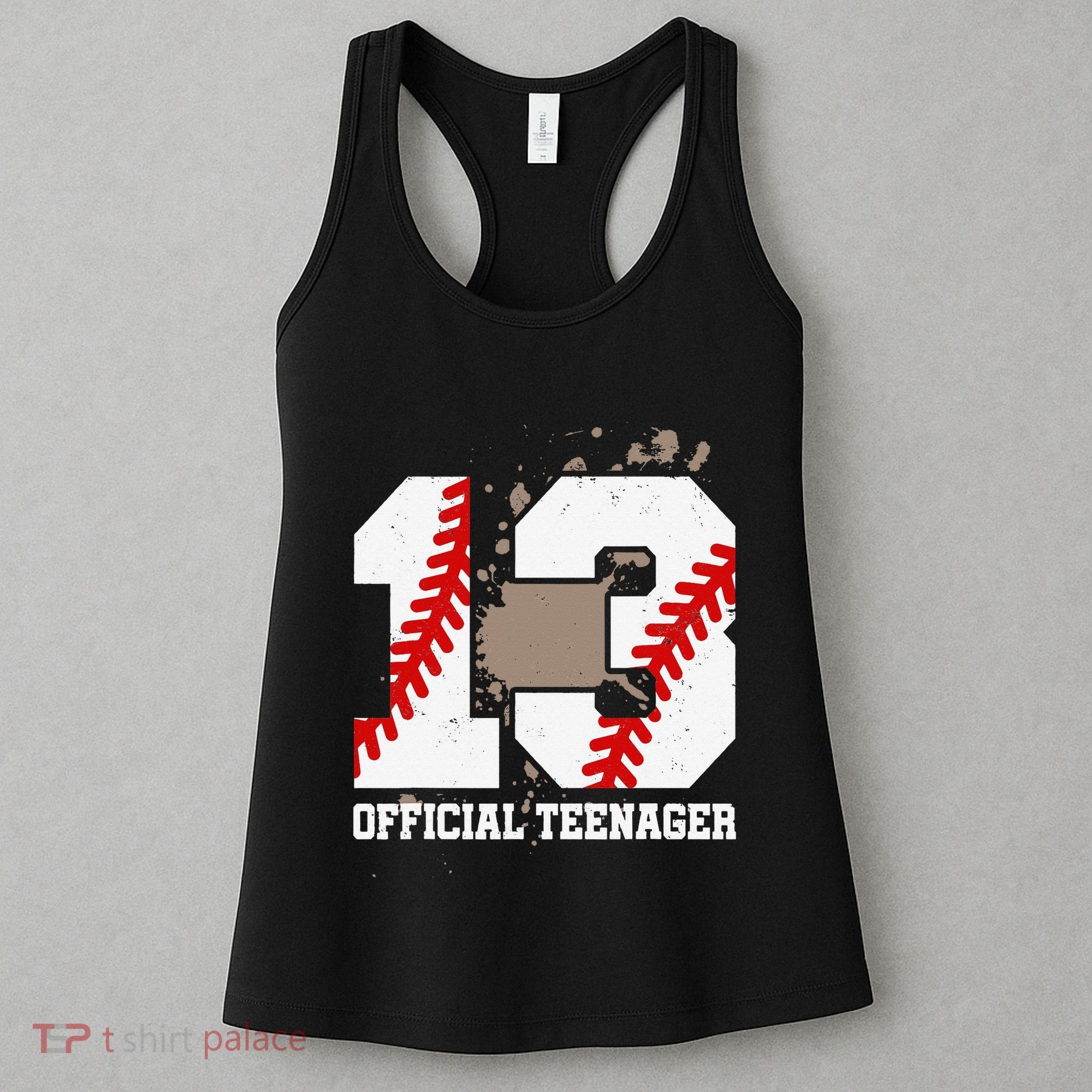 Official Teenager 13th Birthday Baseball 13 Years Old Women's Tank Top