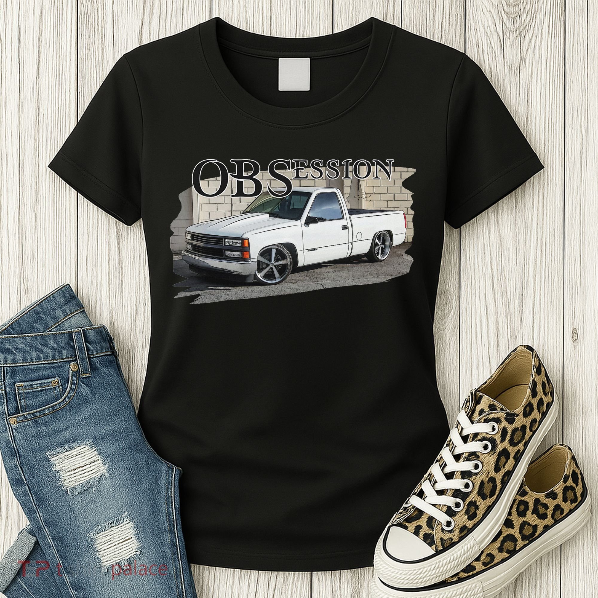 Obs Truck 90s Single Cab Lowered 1500 Truck Car Enthusiast Women's T-Shirt