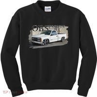 Obs Truck 90s Single Cab Lowered 1500 Truck Car Enthusiast Kids Sweatshirt thumb 0