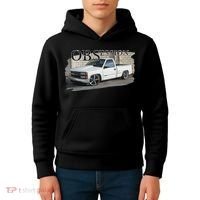 Obs Truck 90s Single Cab Lowered 1500 Truck Car Enthusiast Kids Hoodie thumb 4
