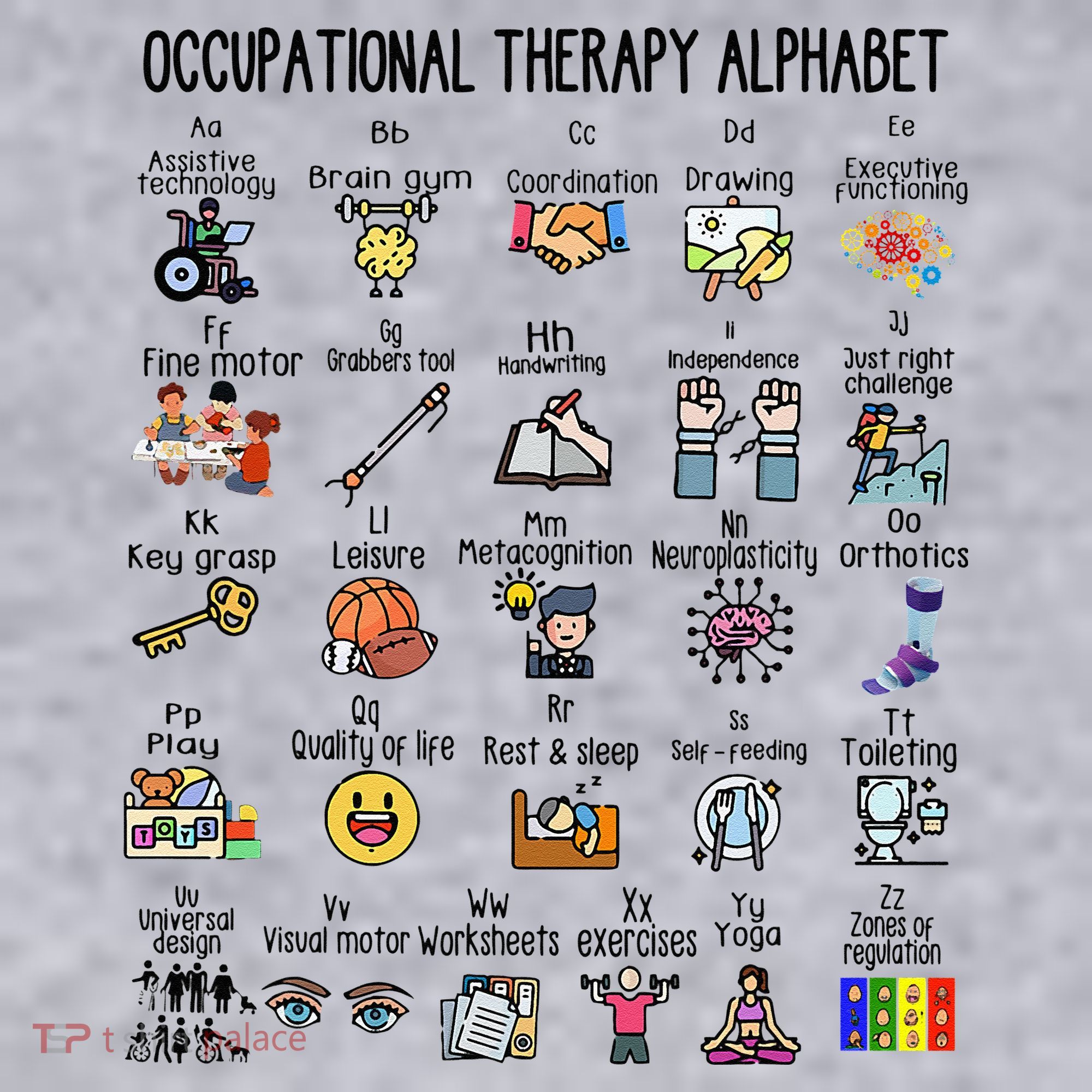 Occupational Therapy Alphabet OT Therapist Teacher Assistant Women's Sweatshirt