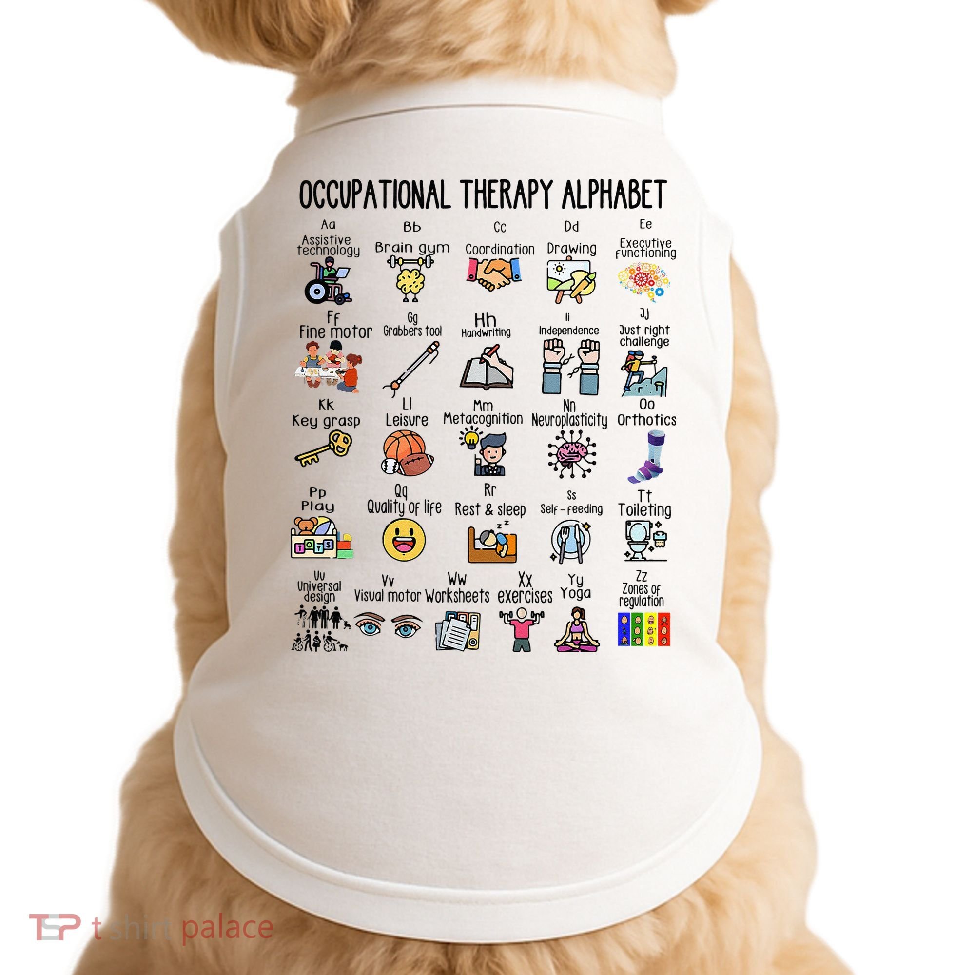 Occupational Therapy Alphabet OT Therapist Teacher Assistant Doggie Tank