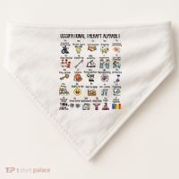 Occupational Therapy Alphabet OT Therapist Teacher Assistant USA-Made Doggie Bandana thumb 0