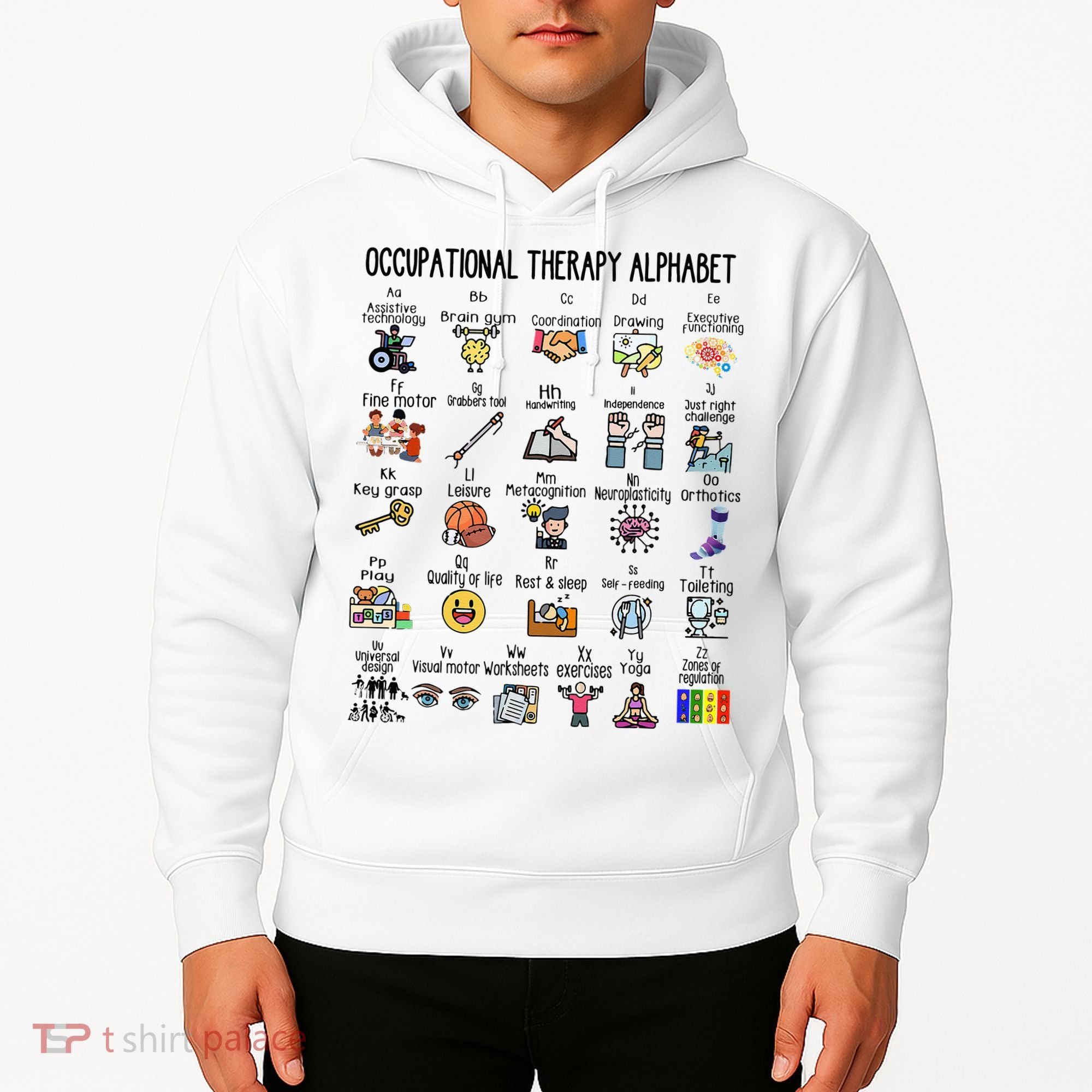 Occupational Therapy Alphabet OT Therapist Teacher Assistant Hoodie
