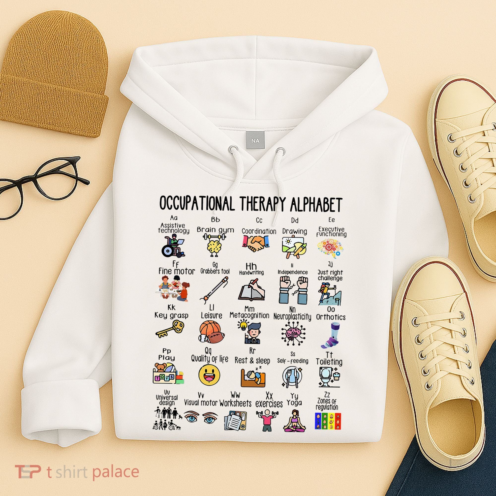 Occupational Therapy Alphabet OT Therapist Teacher Assistant Hoodie