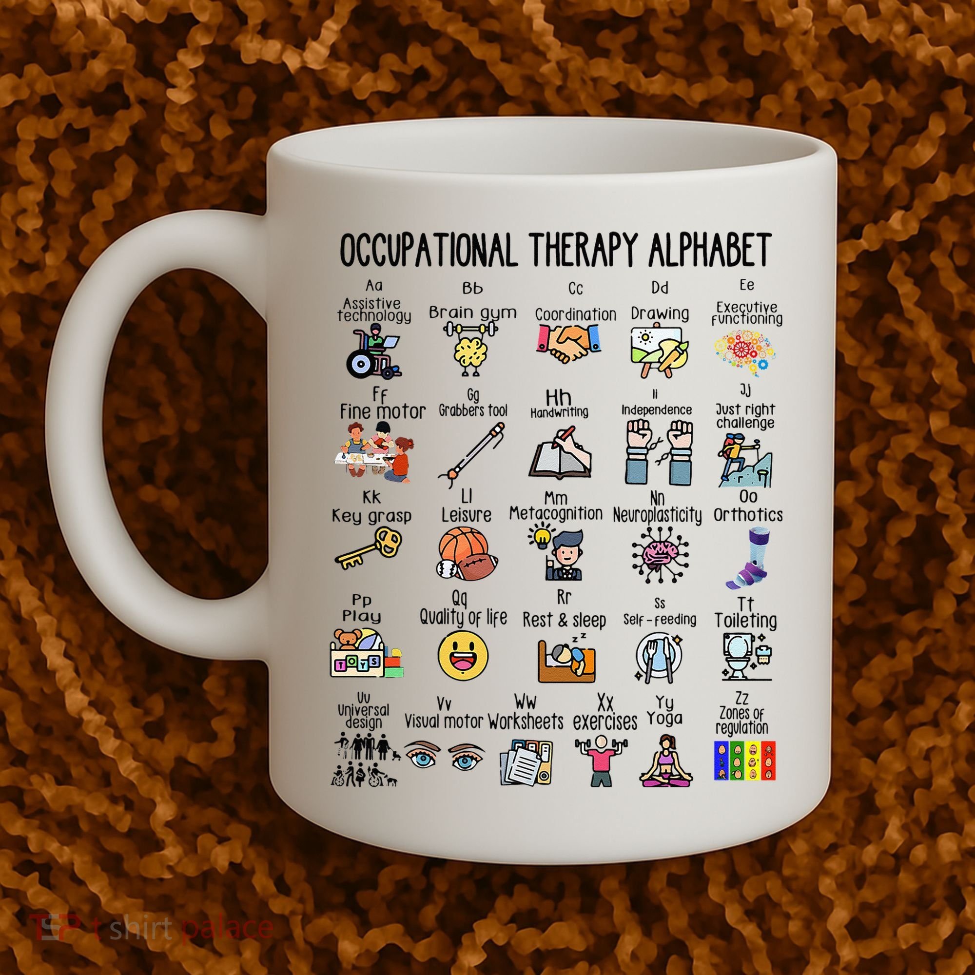 Occupational Therapy Alphabet OT Therapist Teacher Assistant Coffee Mug