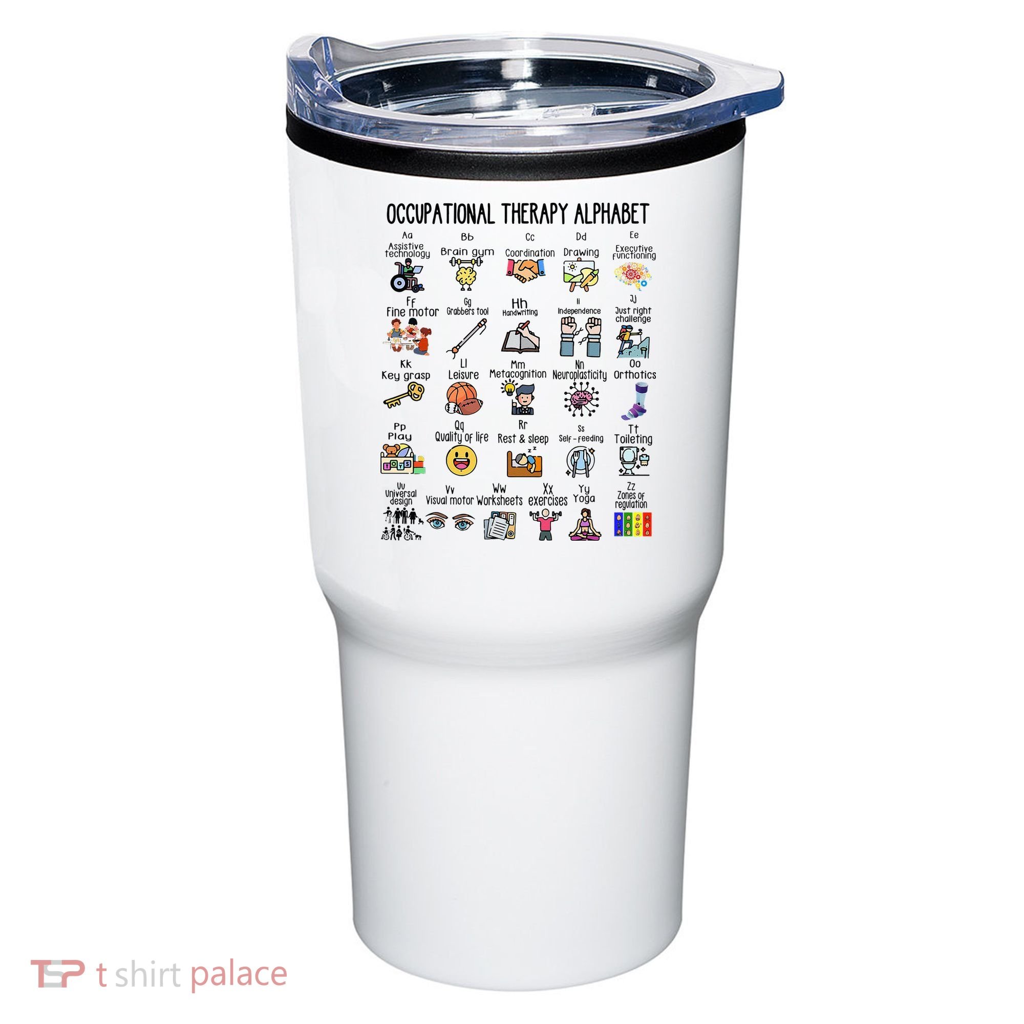 Occupational Therapy Alphabet OT Therapist Teacher Assistant Tumbler