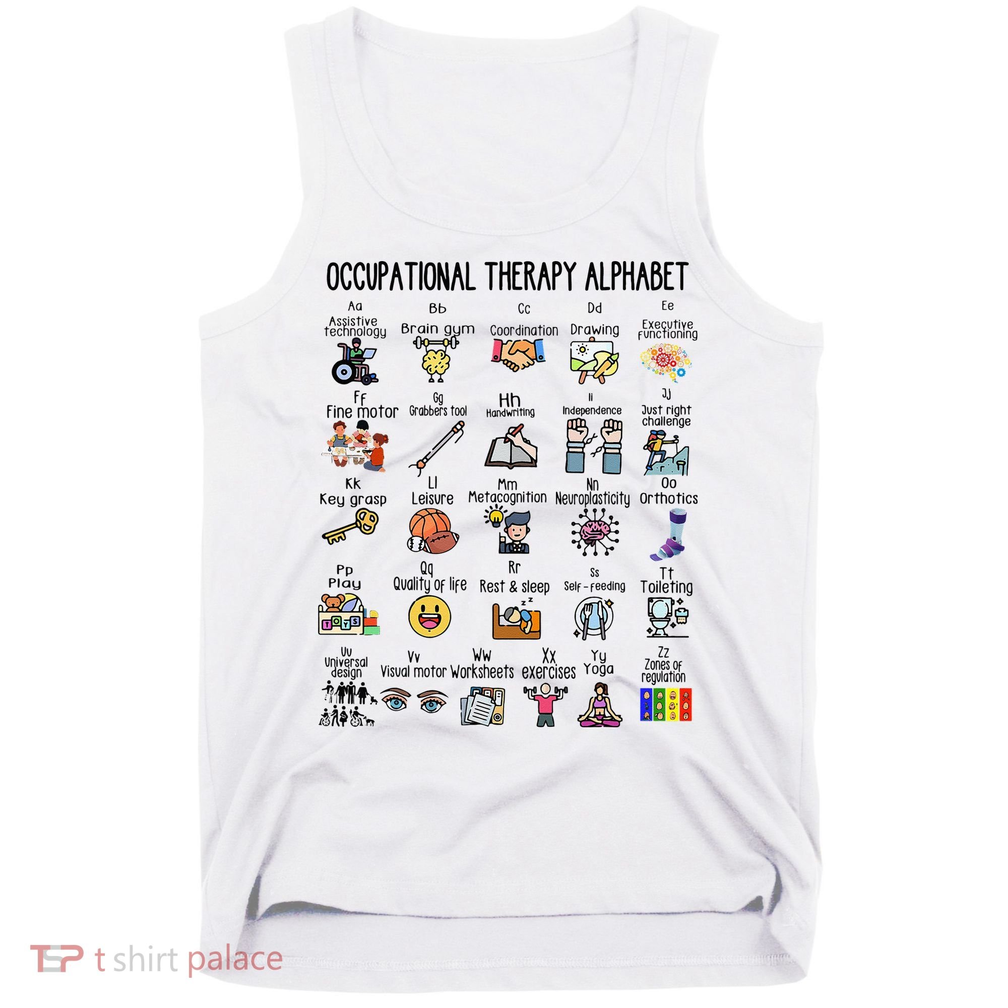 Occupational Therapy Alphabet OT Therapist Teacher Assistant Tank Top