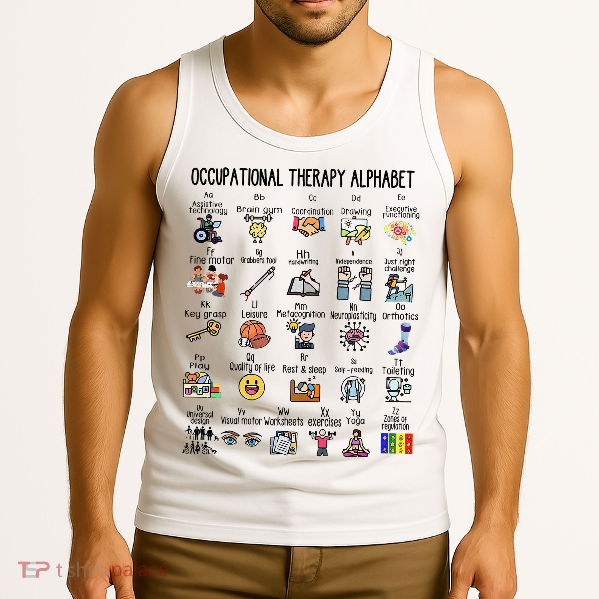 Occupational Therapy Alphabet OT Therapist Teacher Assistant Tank Top