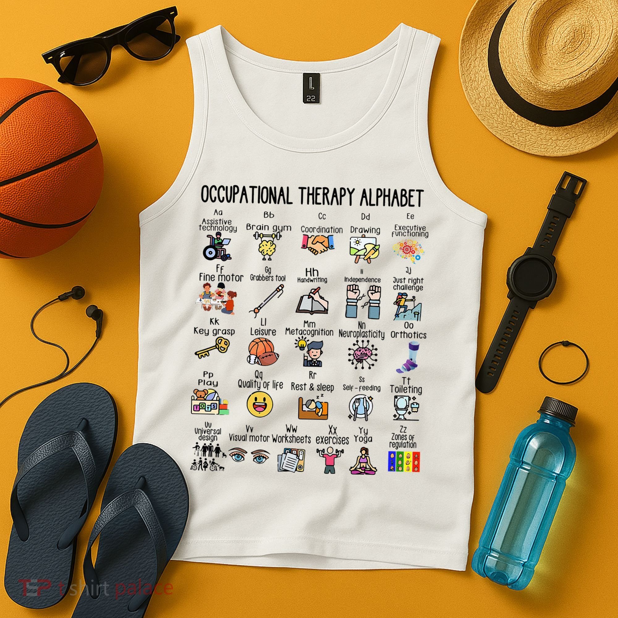 Occupational Therapy Alphabet OT Therapist Teacher Assistant Tank Top