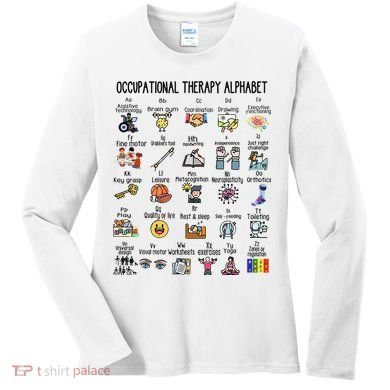 Occupational Therapy Alphabet OT Therapist Teacher Assistant Women's Long Sleeve Shirt