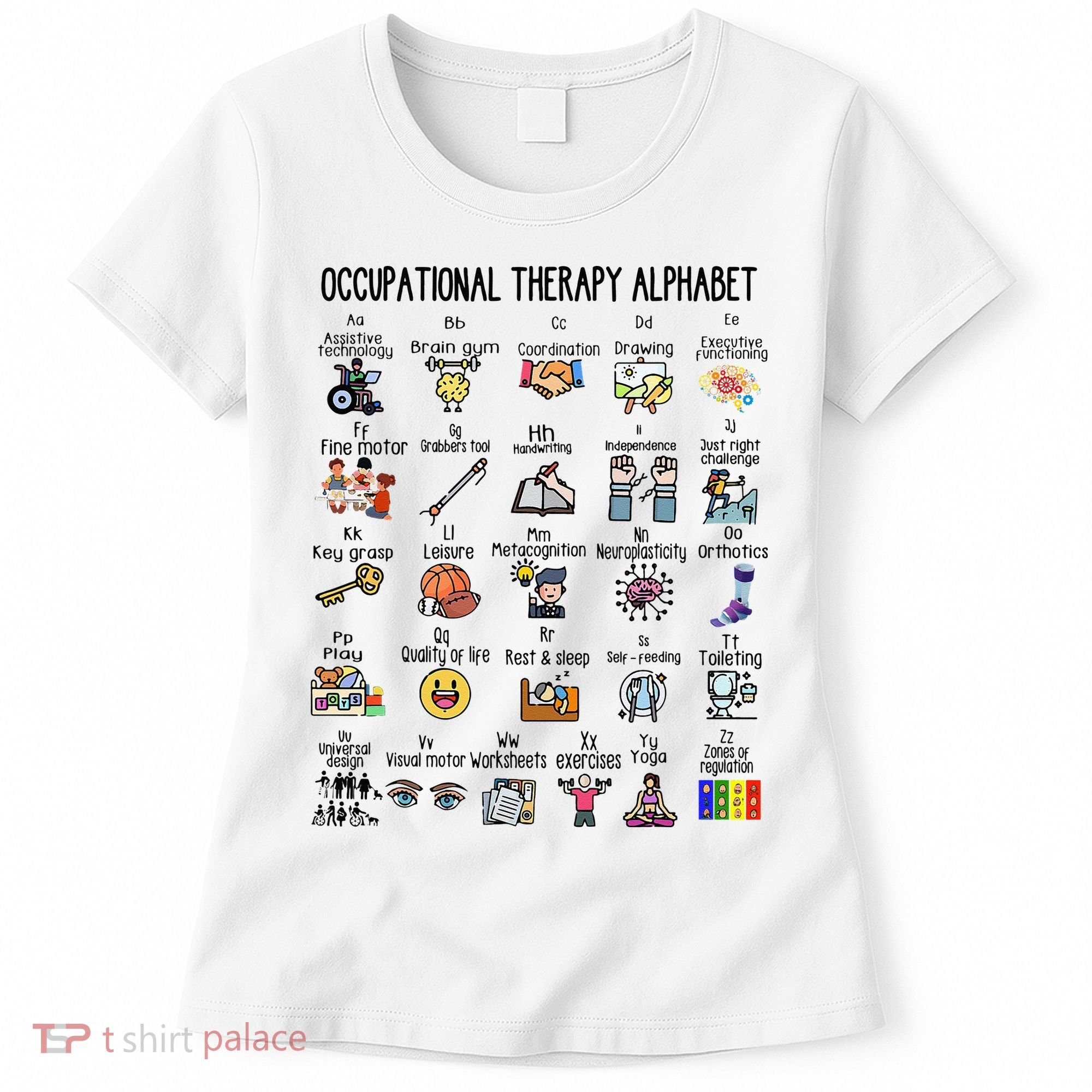 Occupational Therapy Alphabet OT Therapist Teacher Assistant Women's T-Shirt