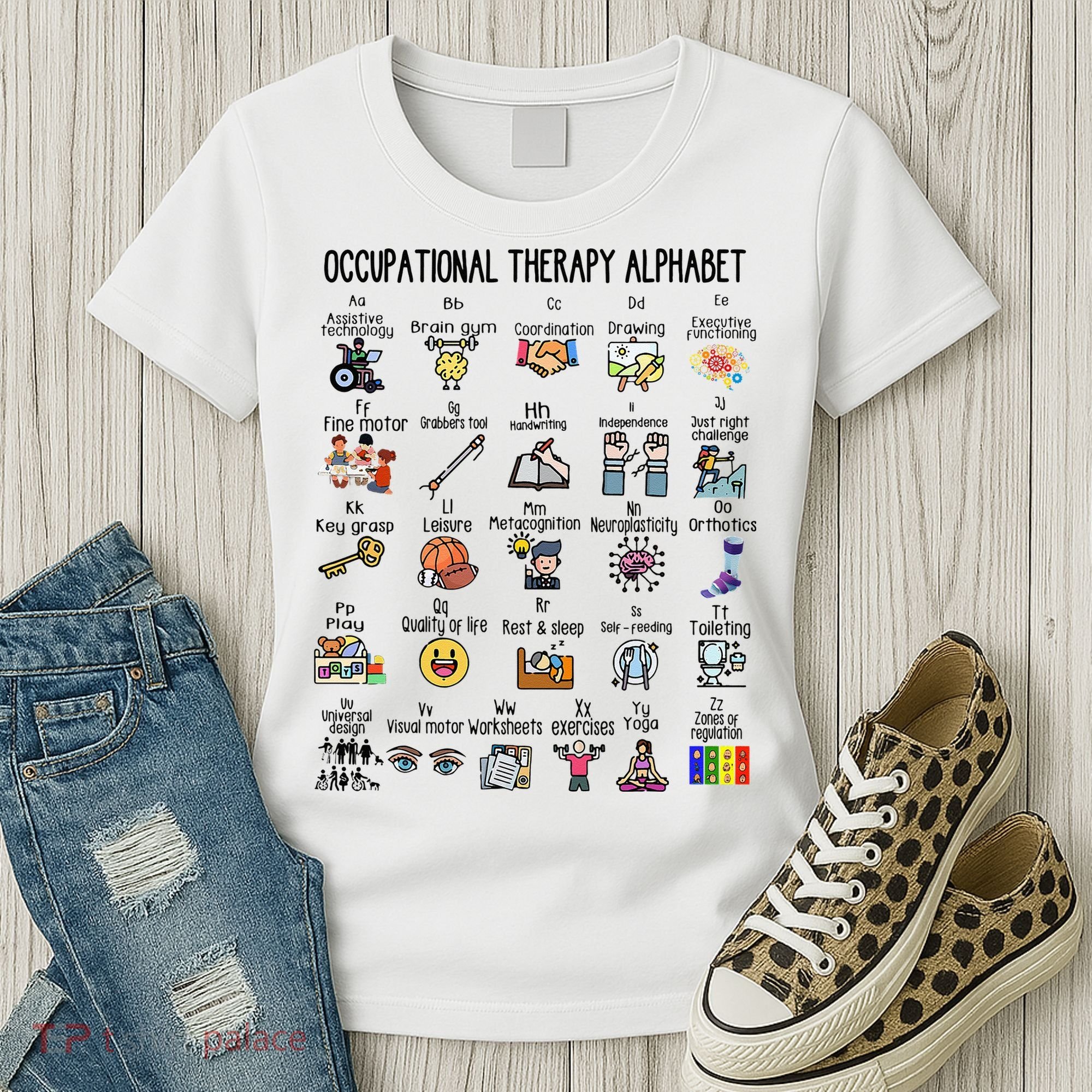 Occupational Therapy Alphabet OT Therapist Teacher Assistant Women's T-Shirt