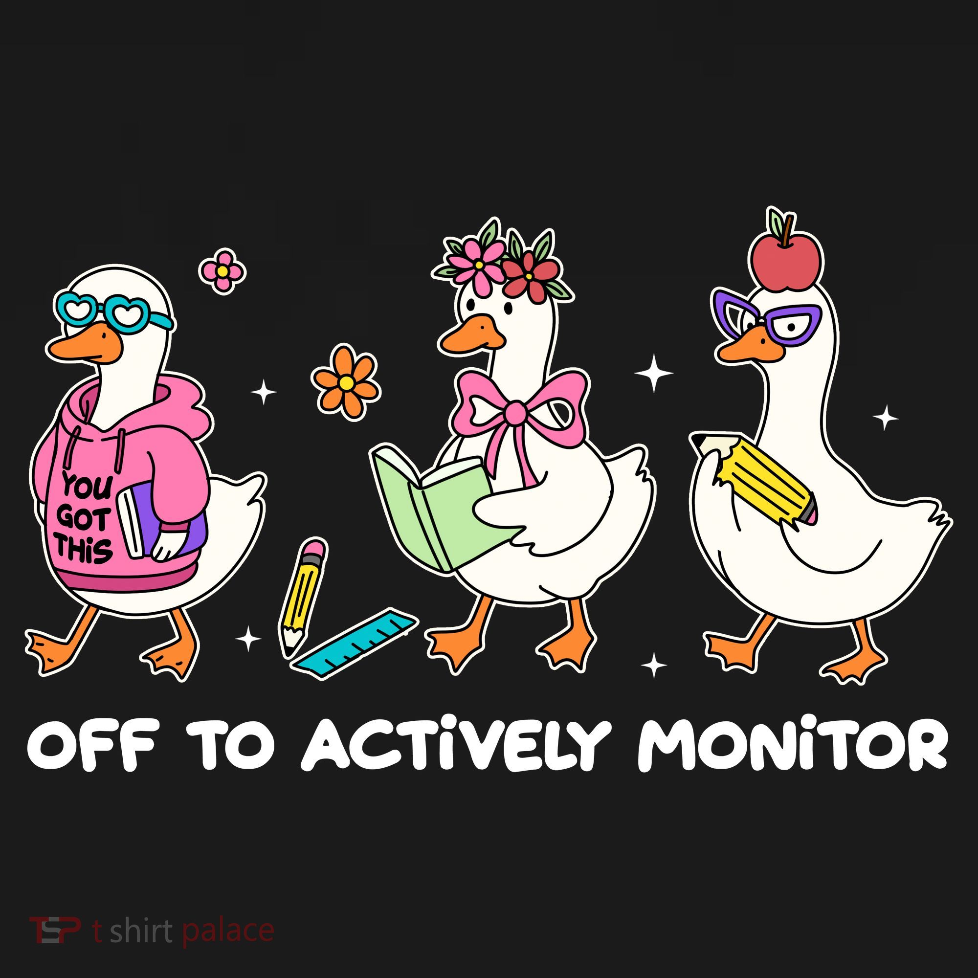 Off To Actively Monitor Silly Goose School Backpack