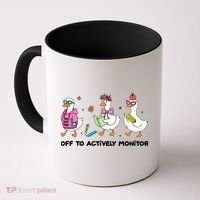 Off To Actively Monitor Silly Goose School Coffee Mug thumb 0