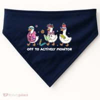 Off To Actively Monitor Silly Goose School USA-Made Doggie Bandana thumb 0