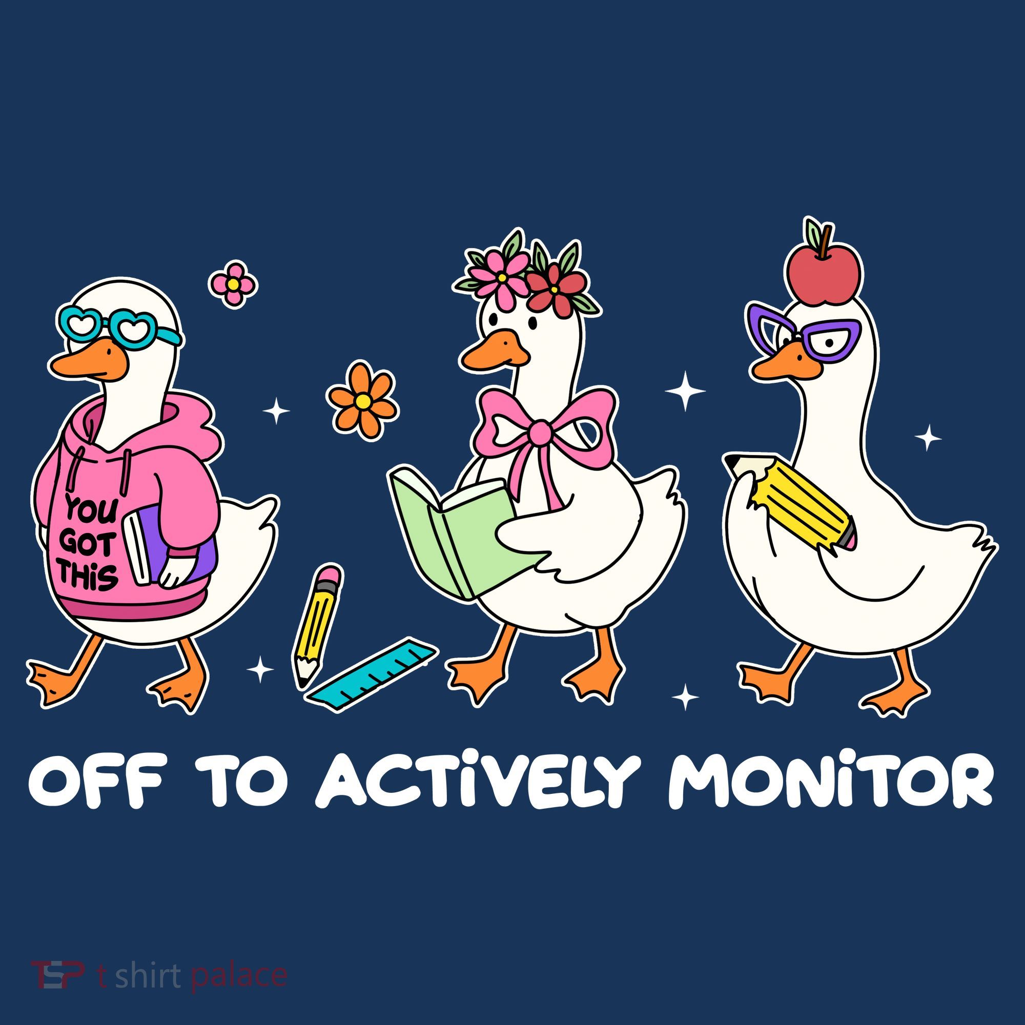 Off To Actively Monitor Silly Goose School Sweatshirt