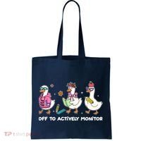 Off To Actively Monitor Silly Goose School Tote Bag thumb 0
