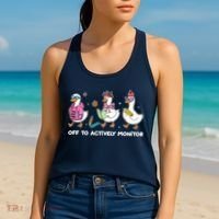 Off To Actively Monitor Silly Goose School Women's Tank Top thumb 2