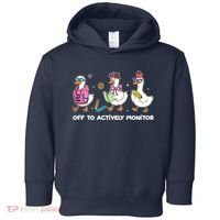 Off To Actively Monitor Silly Goose School Toddler Hoodie thumb 0
