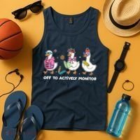 Off To Actively Monitor Silly Goose School Tank Top thumb 4