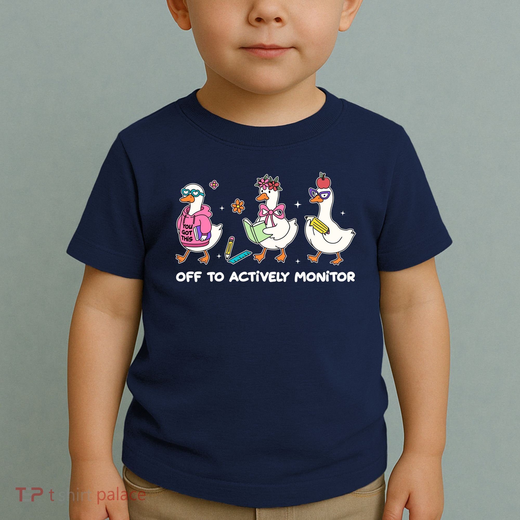 Off To Actively Monitor Silly Goose School Toddler T-Shirt