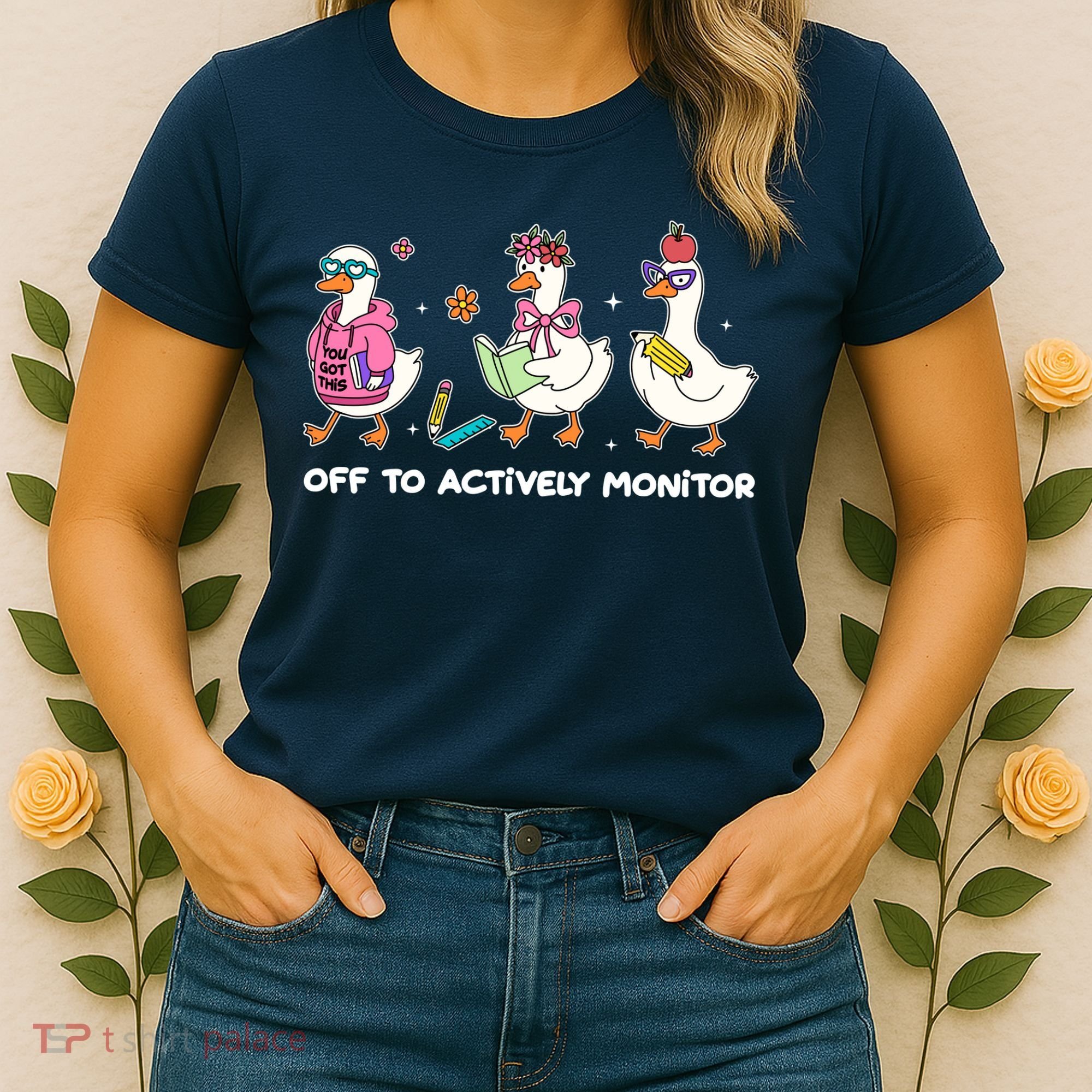 Off To Actively Monitor Silly Goose School Women's T-Shirt