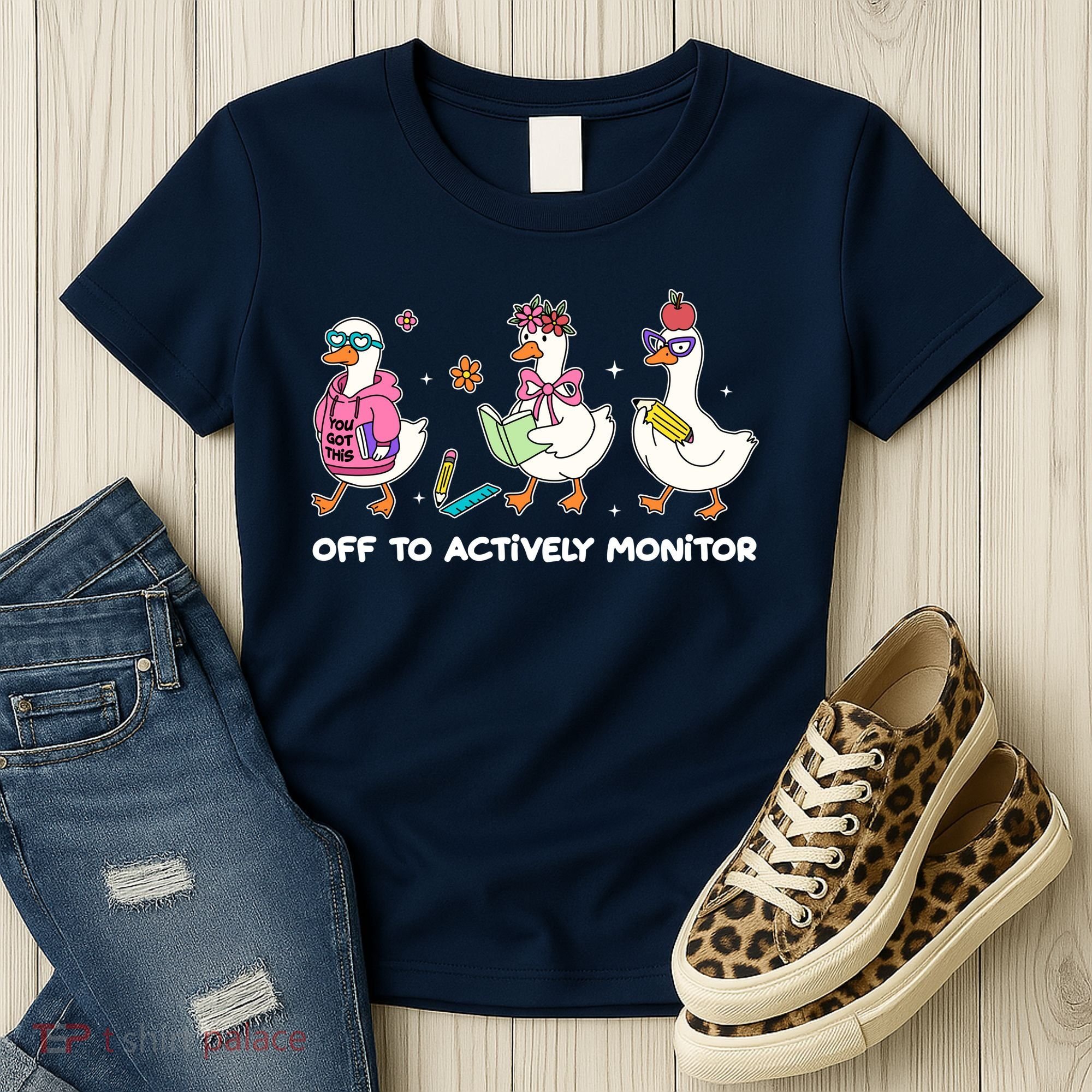 Off To Actively Monitor Silly Goose School Women's T-Shirt