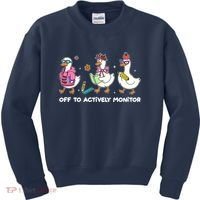 Off To Actively Monitor Silly Goose School Kids Sweatshirt thumb 0
