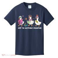 Off To Actively Monitor Silly Goose School Kids T-Shirt thumb 0