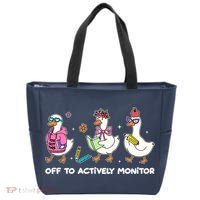 Off To Actively Monitor Silly Goose School Tote Bag thumb 0