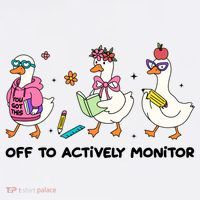 Off To Actively Monitor Silly Goose School Garment-Dyed Sweatshirt thumb 2
