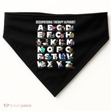 Occupational Therapy Alphabet Educational Ot Therapist Abcs USA-Made Doggie Bandana