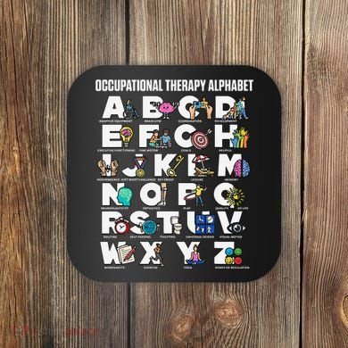 Occupational Therapy Alphabet Educational Ot Therapist Abcs Coaster