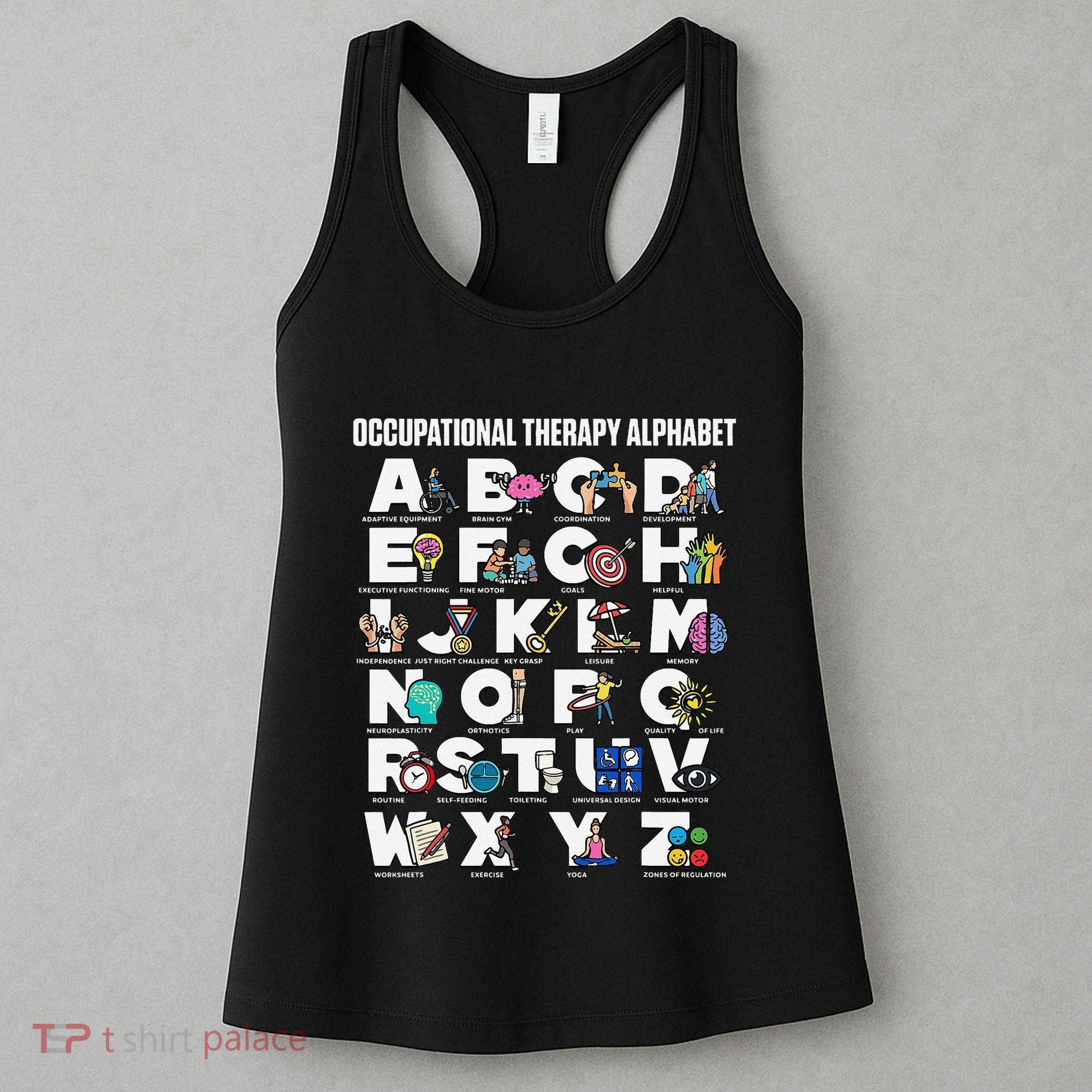 Occupational Therapy Alphabet Educational Ot Therapist Abcs Women's Tank Top