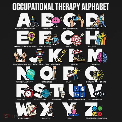 Occupational Therapy Alphabet Educational Ot Therapist Abcs PosiCharge Competitor Tank