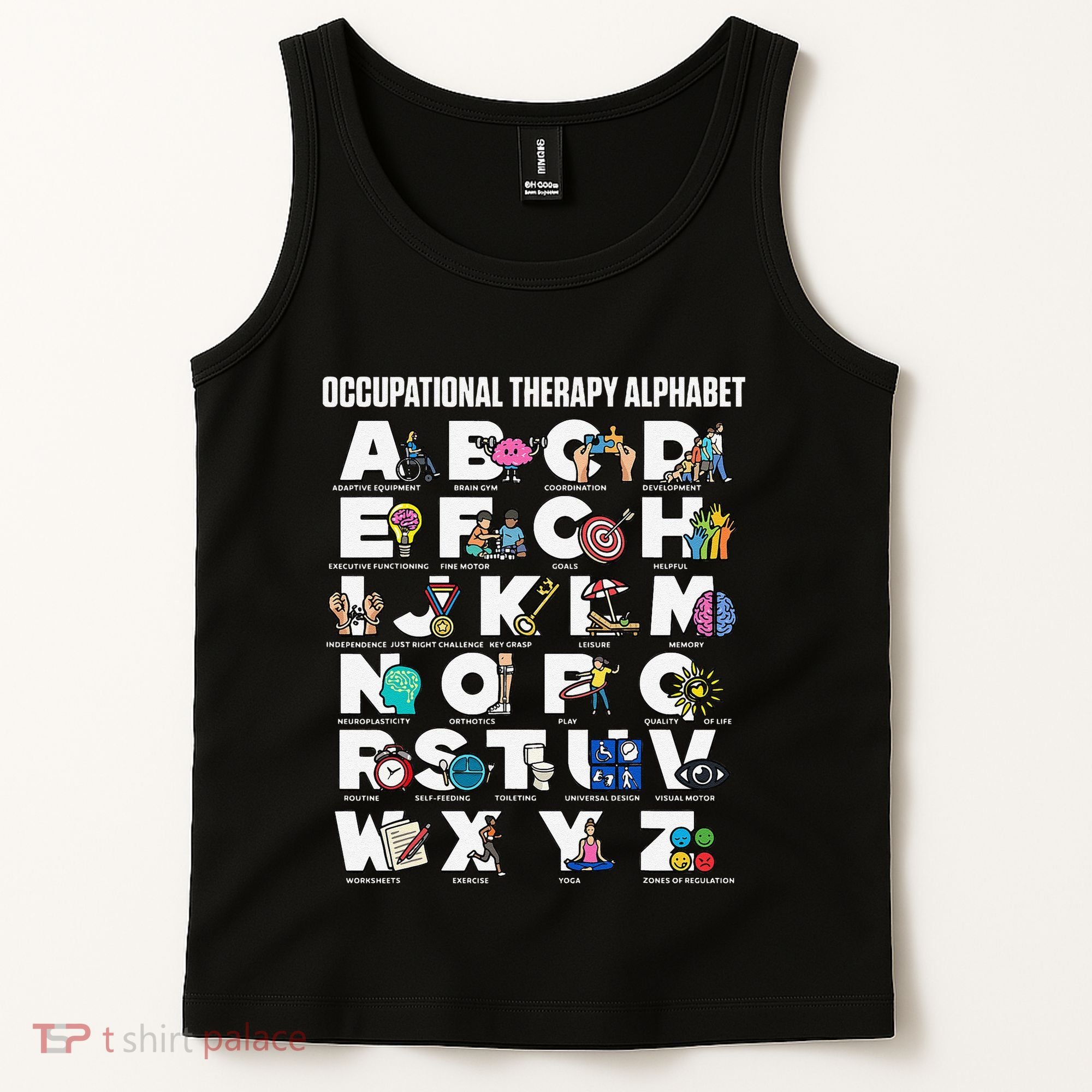Occupational Therapy Alphabet Educational Ot Therapist Abcs Tank Top