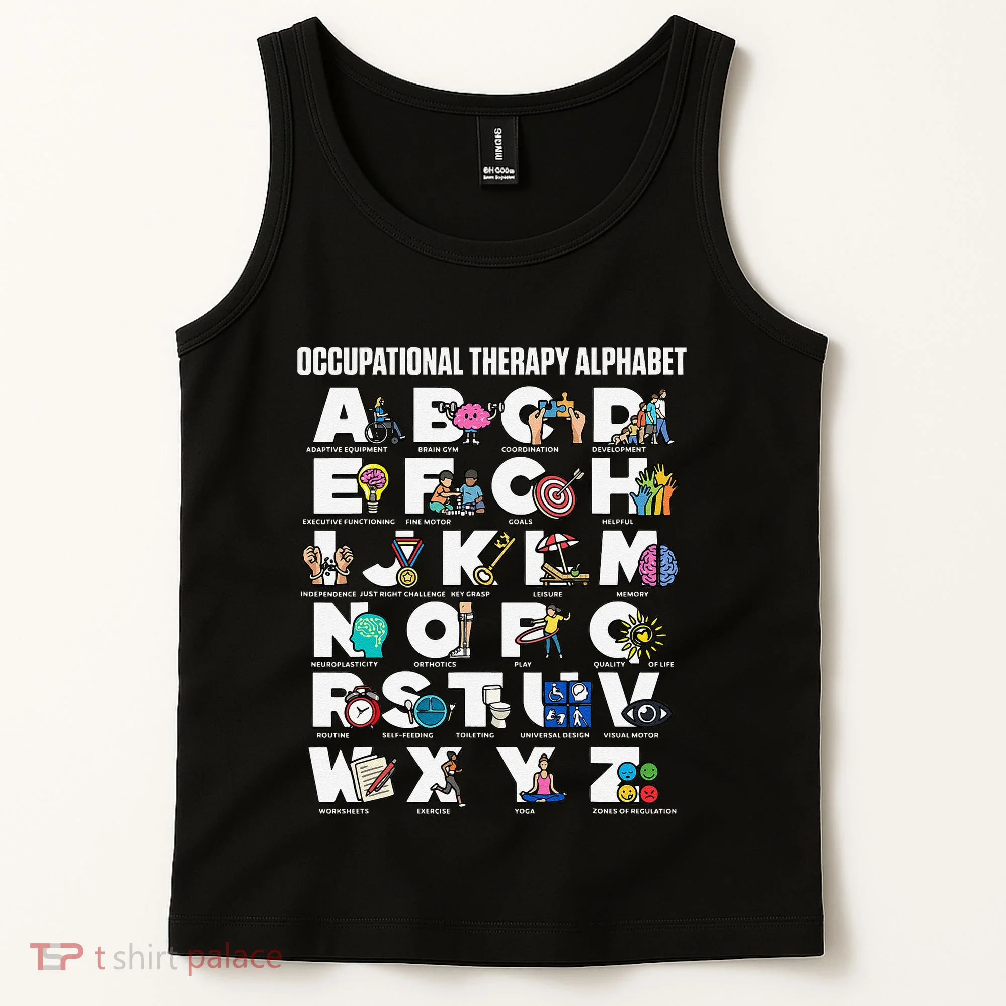Occupational Therapy Alphabet Educational Ot Therapist Abcs Tank Top