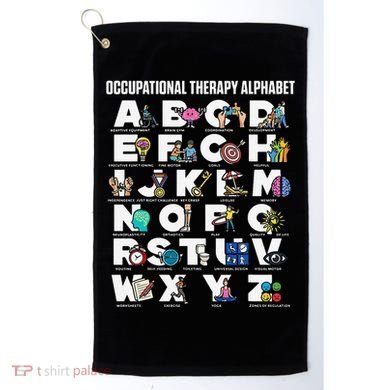 Occupational Therapy Alphabet Educational Ot Therapist Abcs Golf Towel